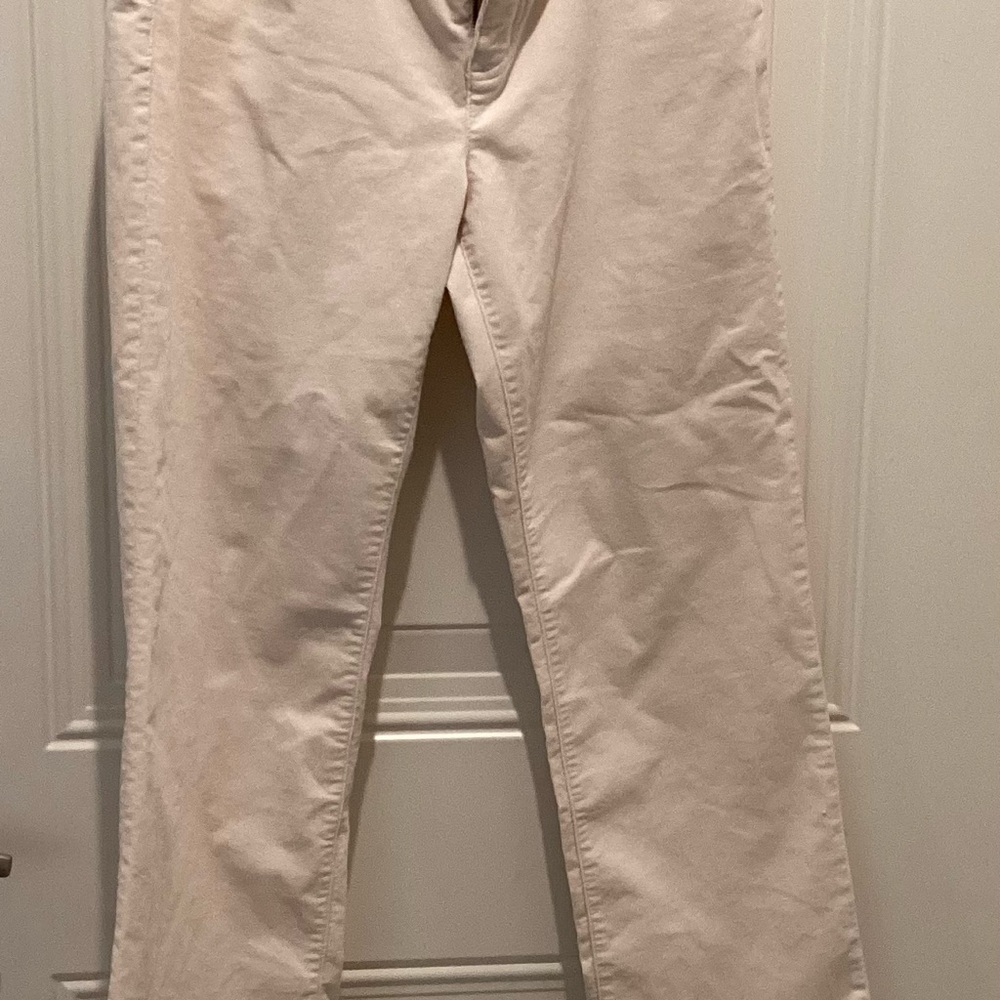 Cream Straight-Leg Pants
